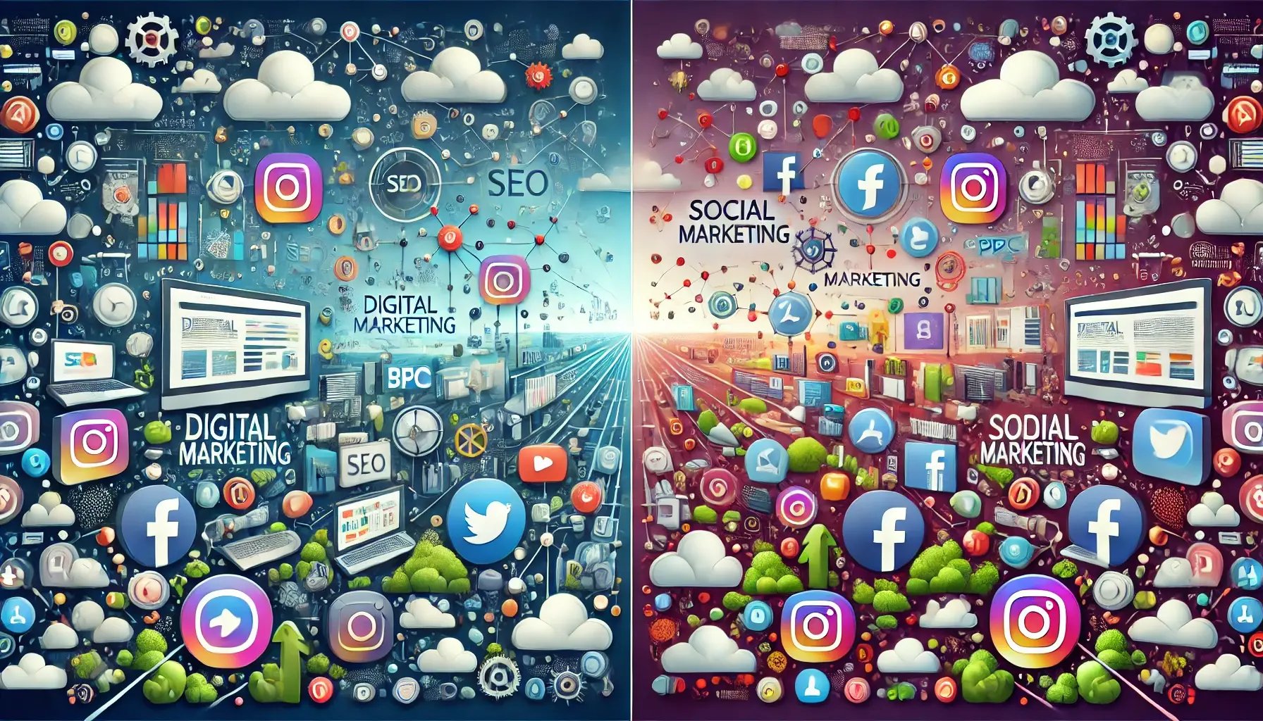 Digital Marketing vs. Social Media Marketing: A Comprehensive Guide